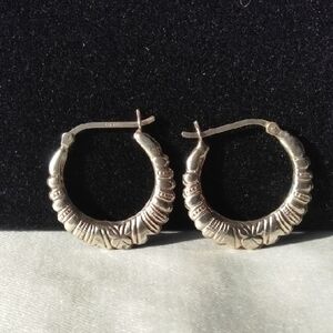 1 In Silver Hoop Earrings